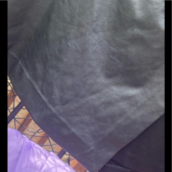 Aritzia Wilfred Free Liah Skort  Black Faux Leather front size S - Picture 5 of 9